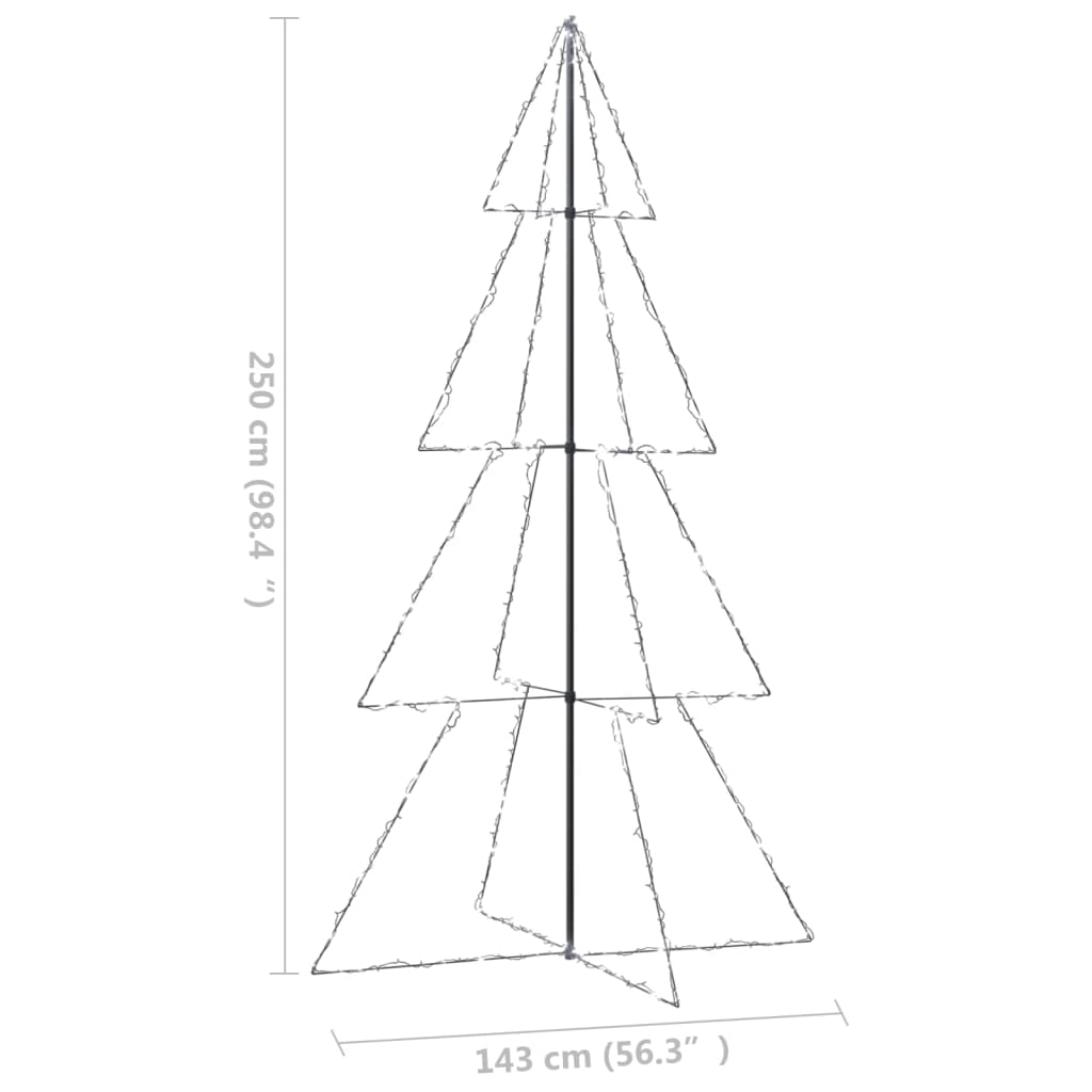 Kegelkerstboom 360 Led's Binnen En Buiten 143X250 Cm