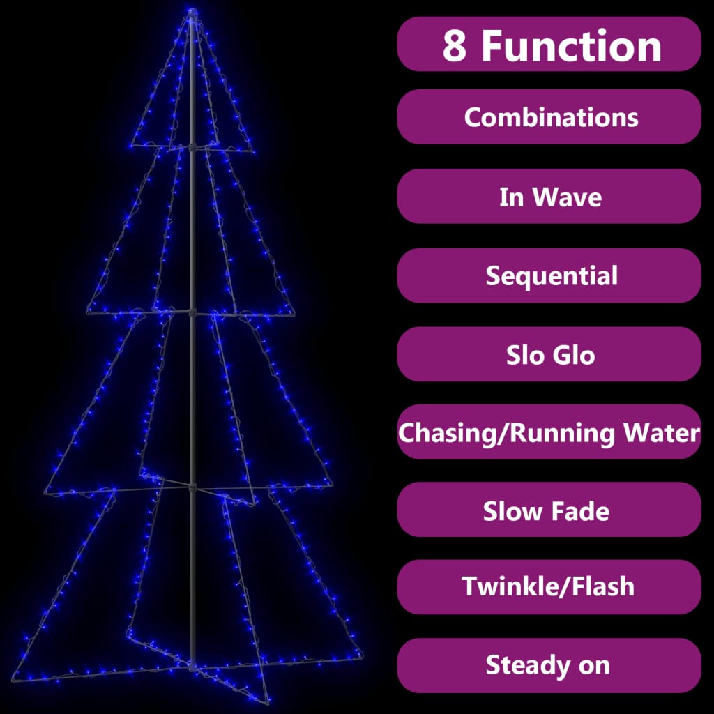 Kegelkerstboom 360 Led's Binnen En Buiten 143X250 Cm