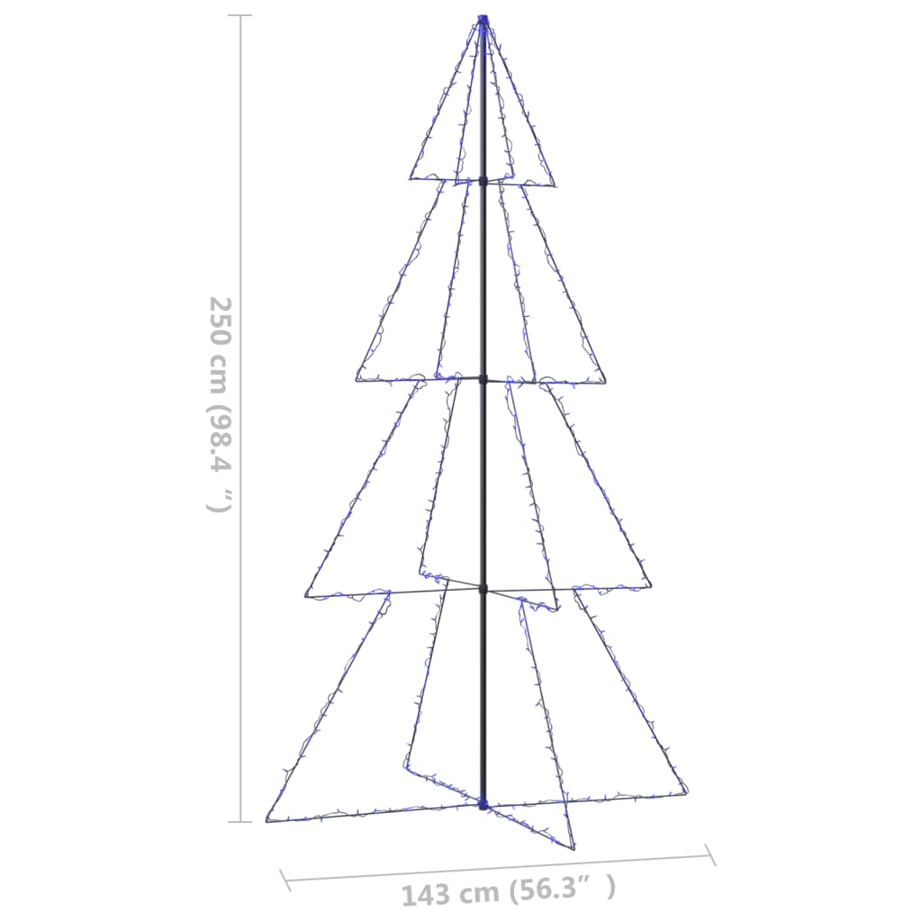 Kegelkerstboom 360 Led's Binnen En Buiten 143X250 Cm