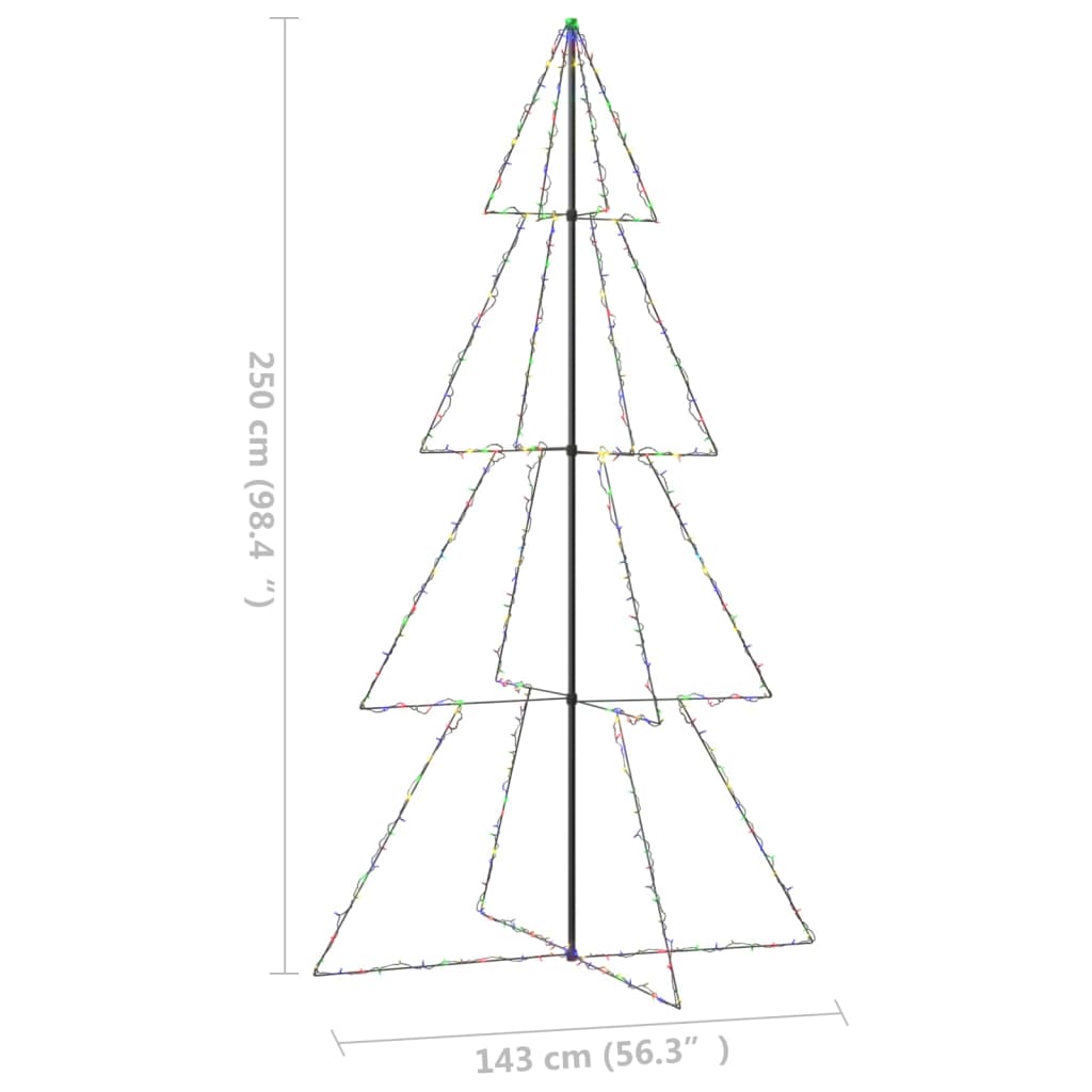 Kegelkerstboom 360 Led's Binnen En Buiten 143X250 Cm