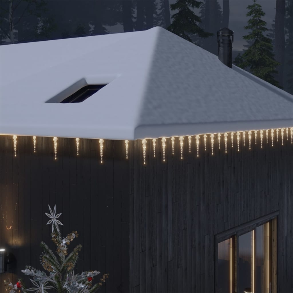 Kerstverlichting Ijspegel Met 100 Led's Acryl Warmwit