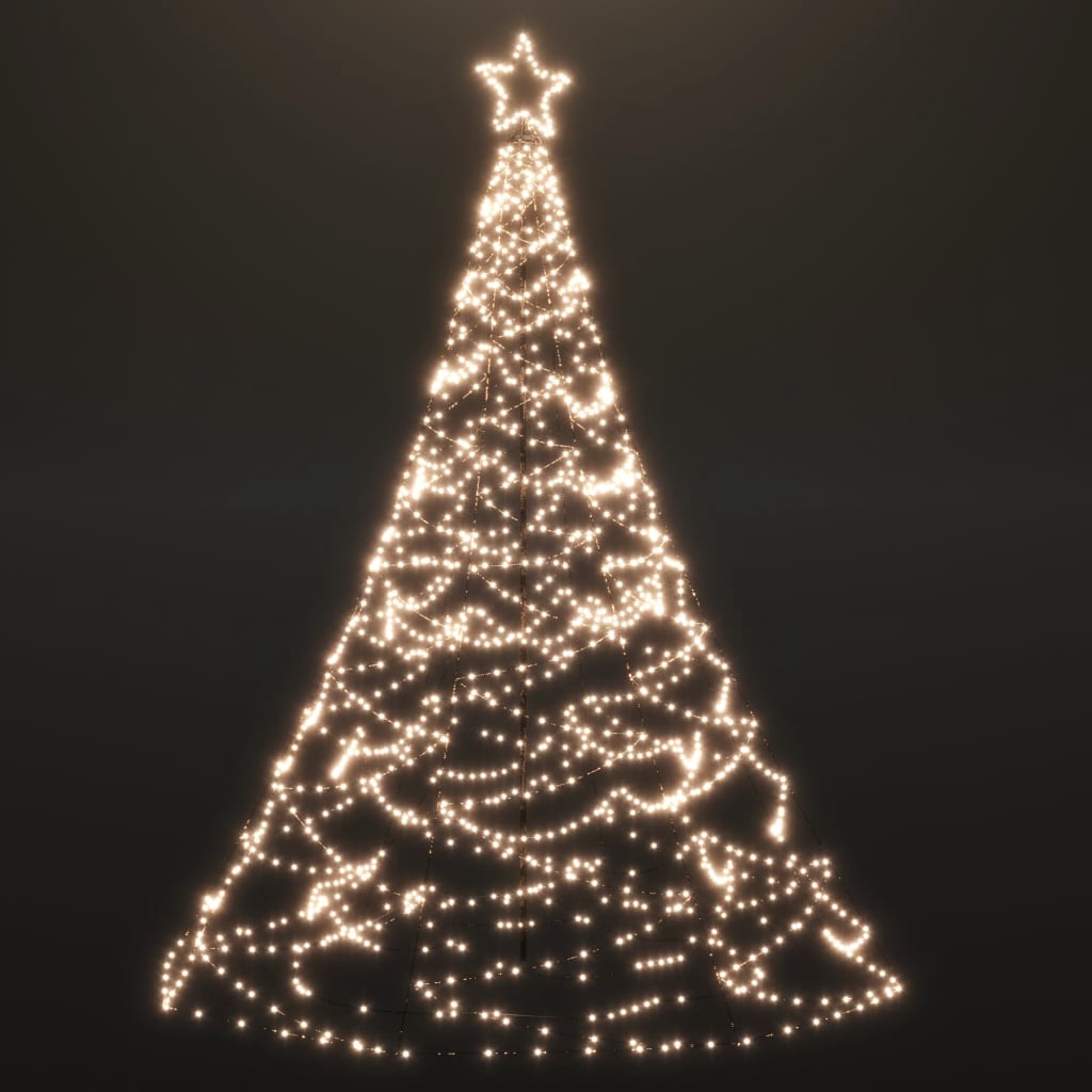 Kerstboom Met Metalen Paal En 500 Led's 3 M Warmwit