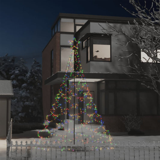 Kerstboom Met Metalen Paal En 500 Led's 3 M Meerkleurig