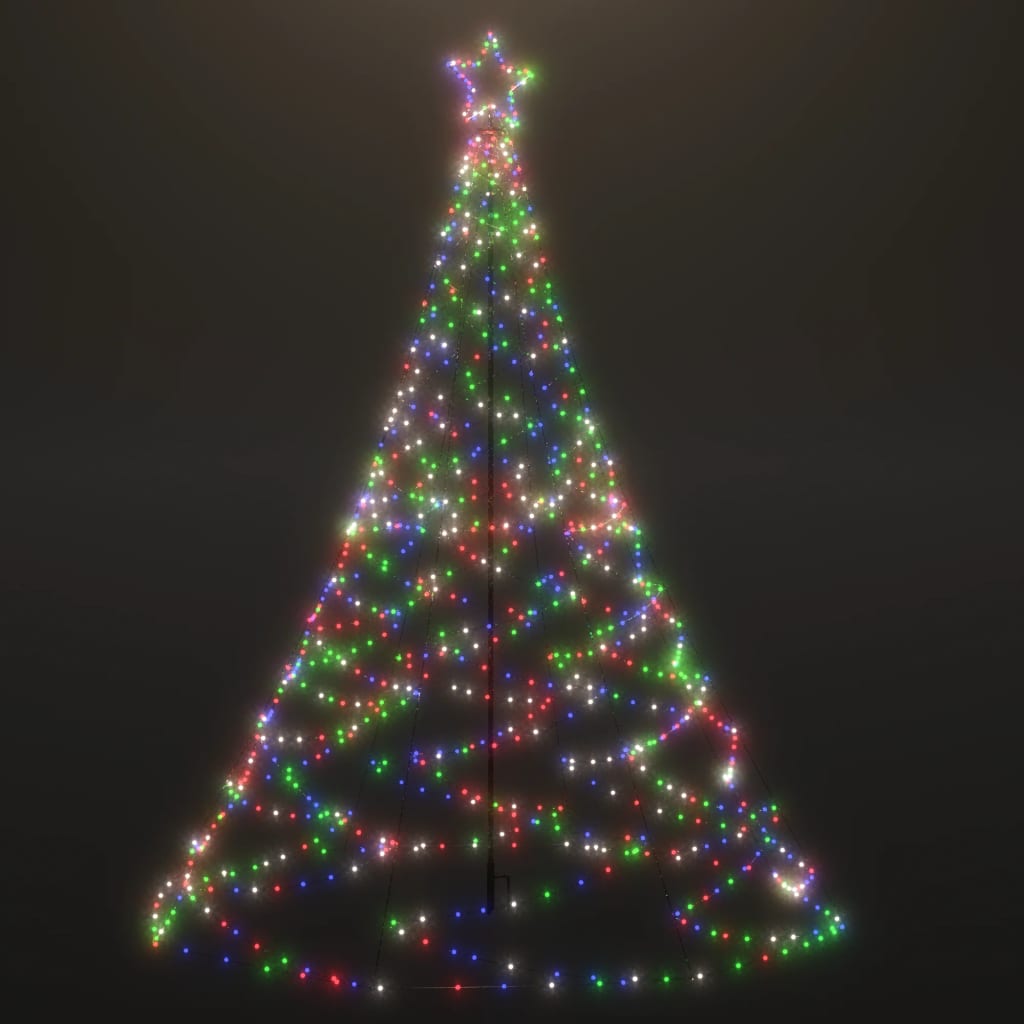 Kerstboom Met Metalen Paal En 1400 Led's 5 M Meerkleurig