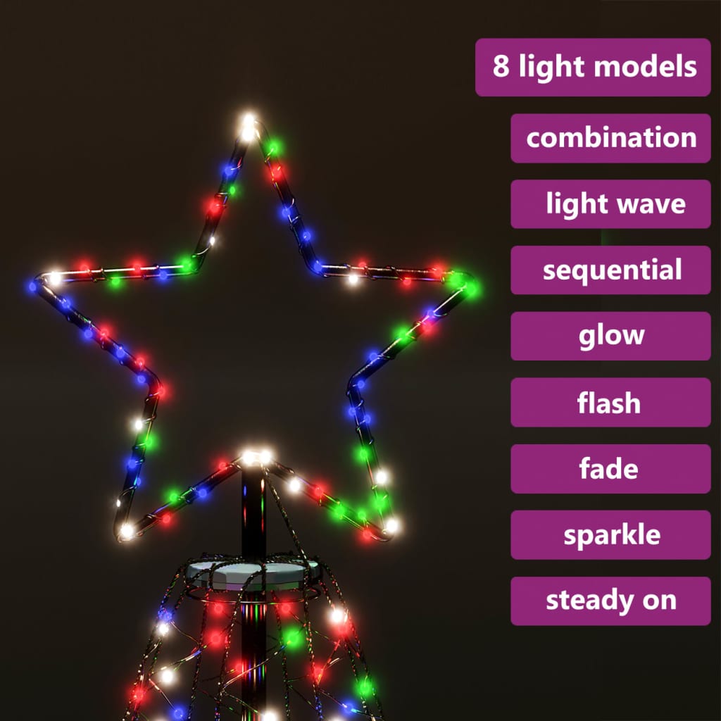 Kerstboom Met Metalen Paal En 1400 Led's 5 M Meerkleurig