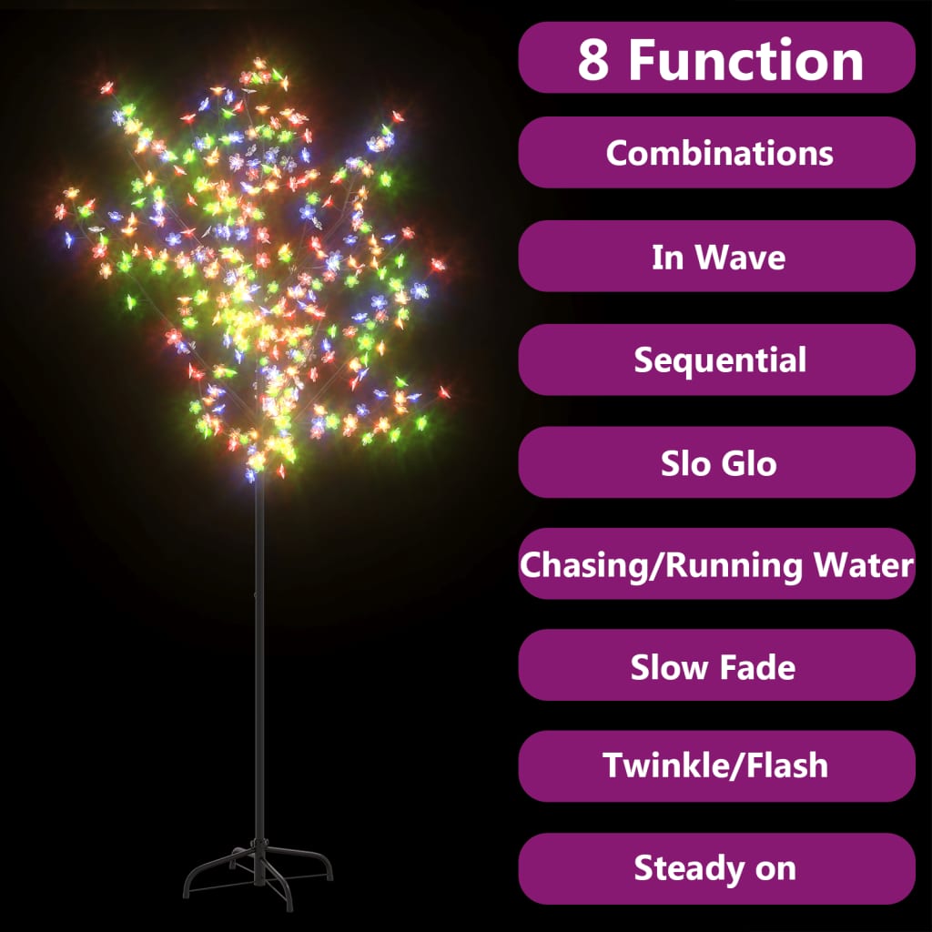 Kerstboom Met 200 Led's Meerkleurig Licht Kersenbloesem 180 Cm