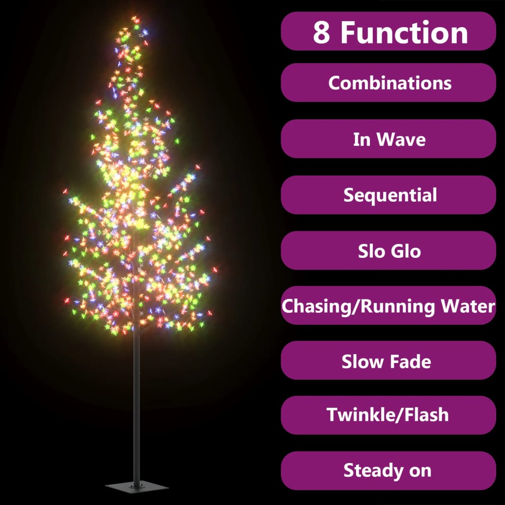 Kerstboom Met 600 Led's Meerkleurig Licht Kersenbloesem 300 Cm