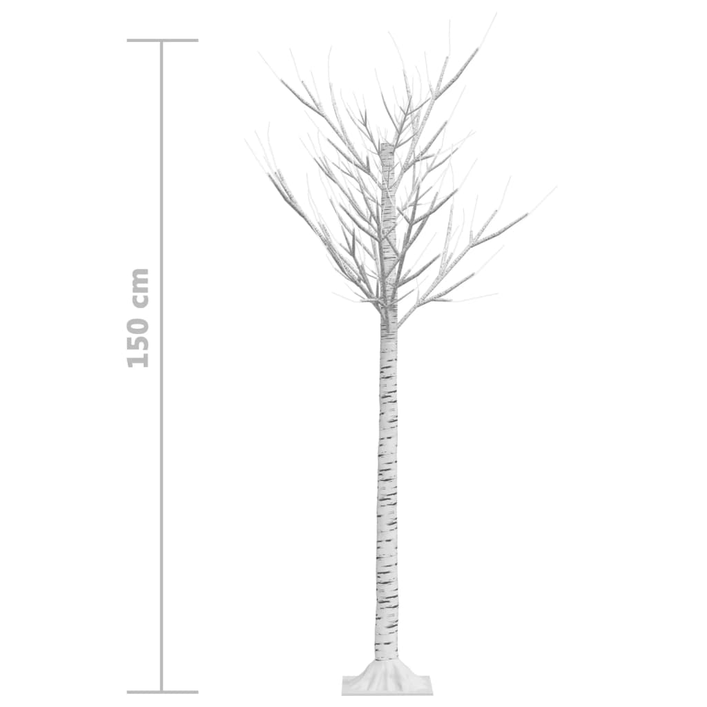 Kerstboom Wilg Met 140 Led's Binnen En Buiten 1,5 M Koudwit