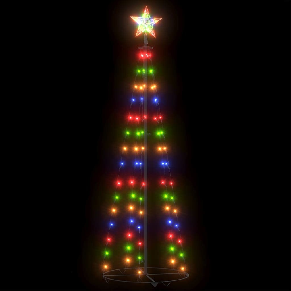 Kegelkerstboom 70 Led's 50X120 Cm Meerkleurig
