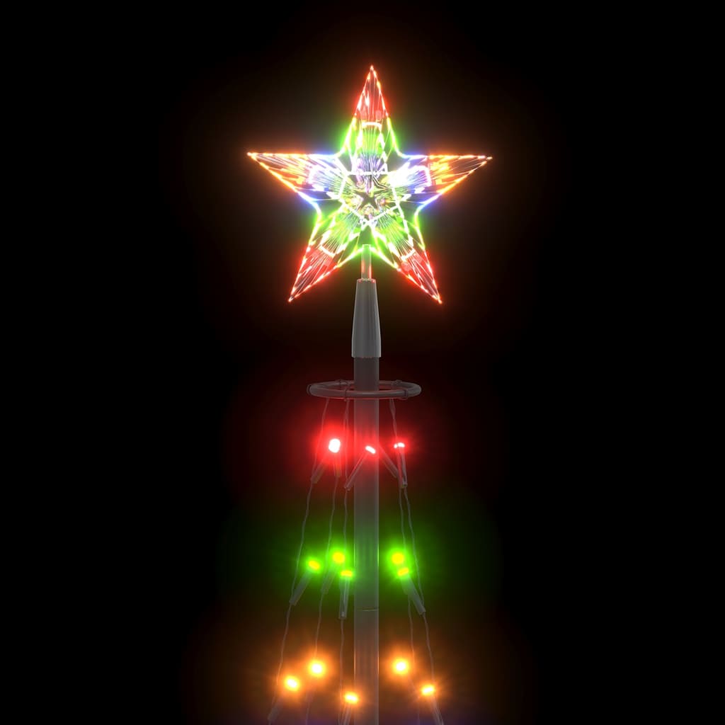 Kegelkerstboom 70 Led's 50X120 Cm Meerkleurig