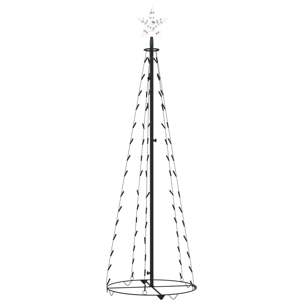 Kegelkerstboom 70 Led's 50X120 Cm Meerkleurig