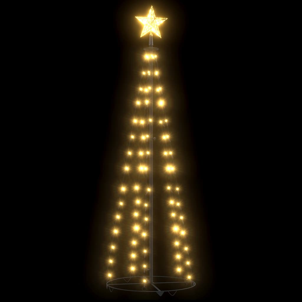 Kegelkerstboom 84 Led's 50X150 Cm Warmwit