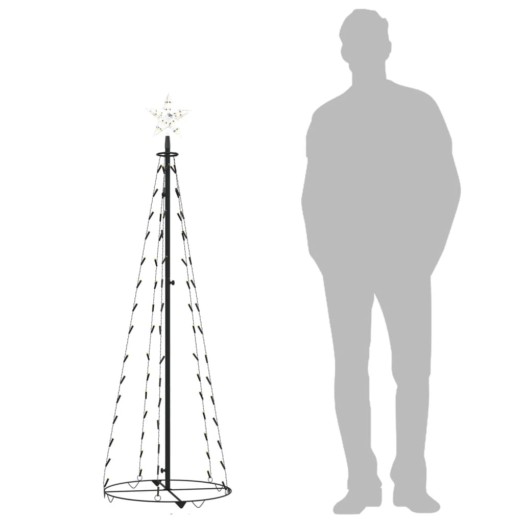 Kegelkerstboom 84 Led's 50X150 Cm Warmwit