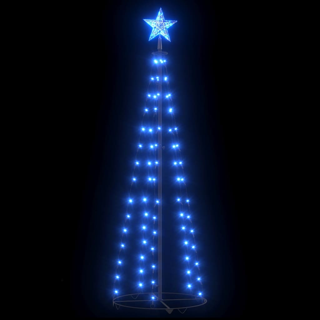 Kegelkerstboom 84 Led's 50X150 Cm Blauw