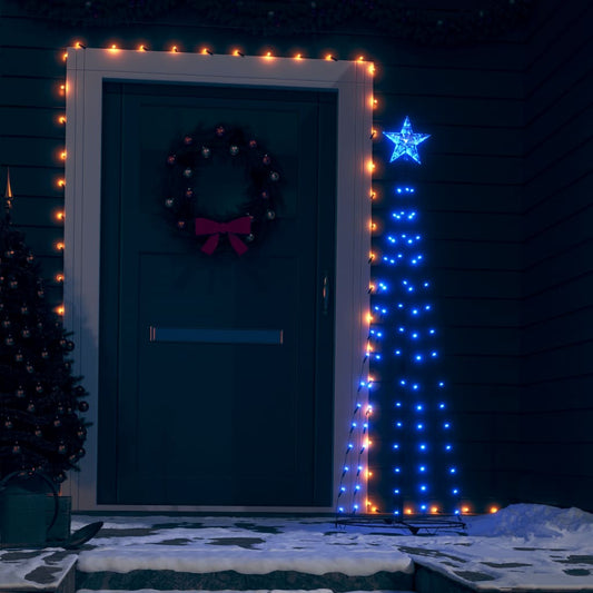 Kegelkerstboom 84 Led's 50X150 Cm Blauw