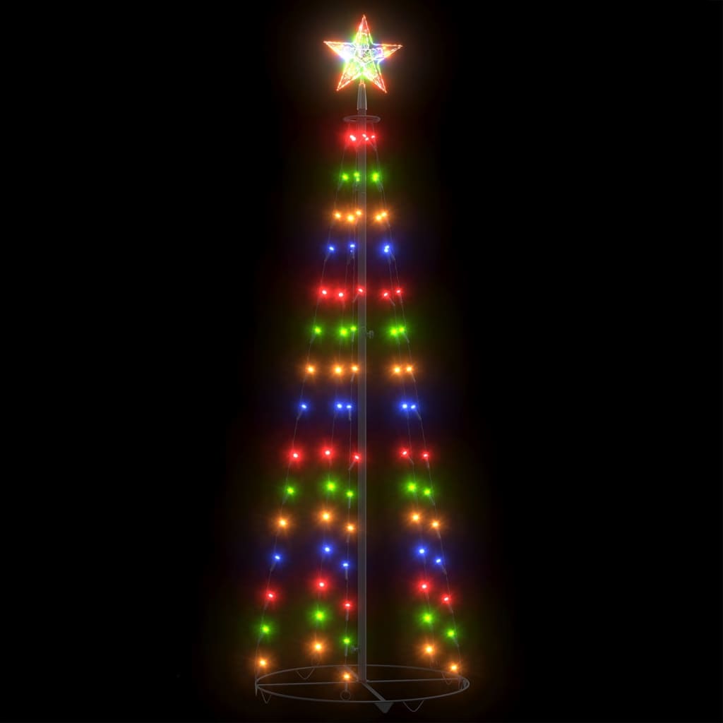 Kegelkerstboom 84 Led's 50X150 Cm Meerkleurig