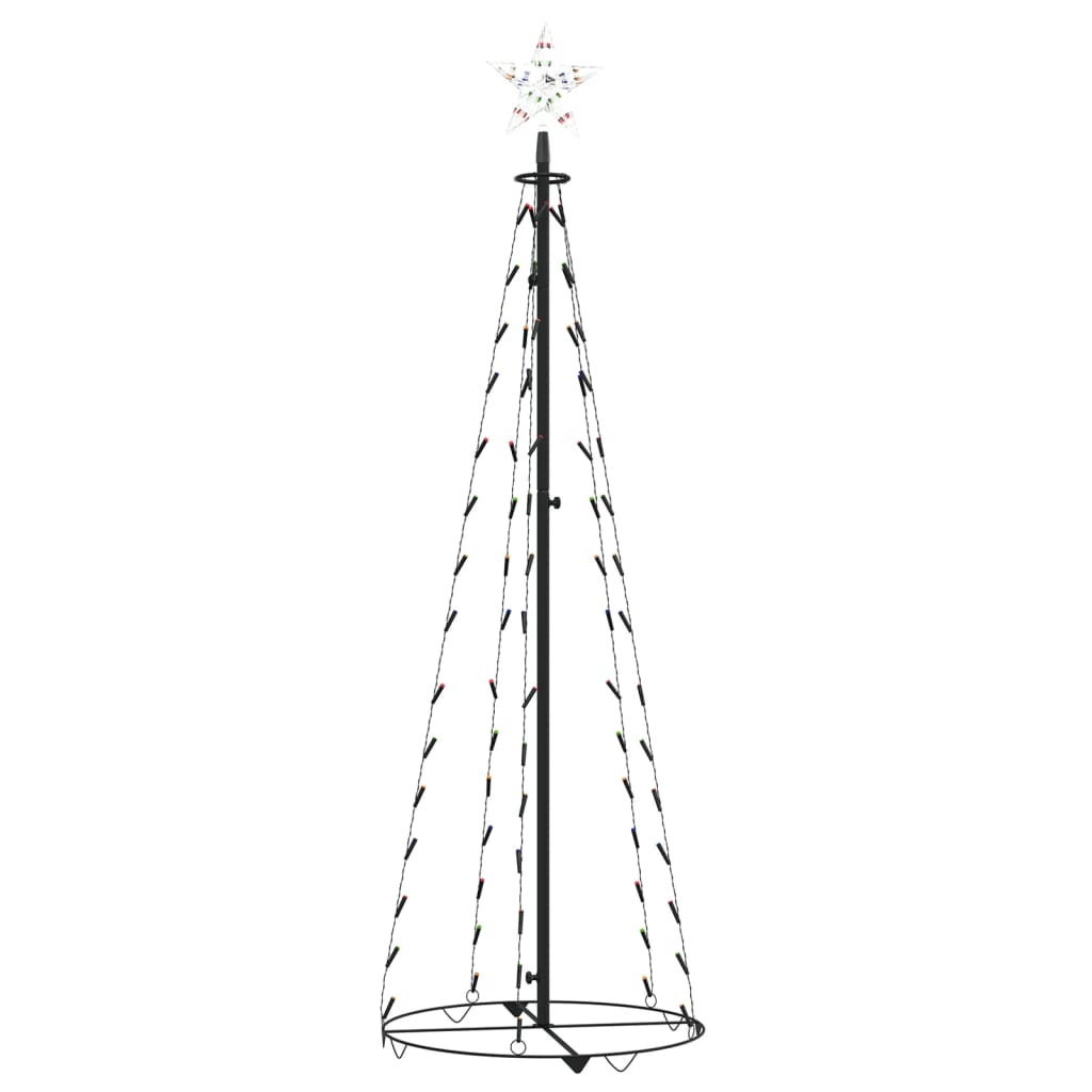 Kegelkerstboom 84 Led's 50X150 Cm Meerkleurig