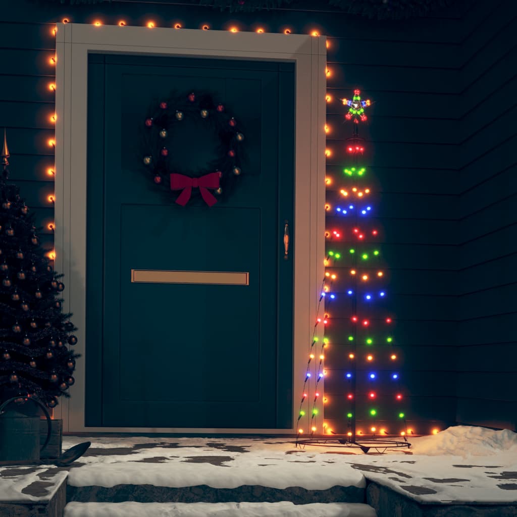 Kegelkerstboom 84 Led's 50X150 Cm Meerkleurig