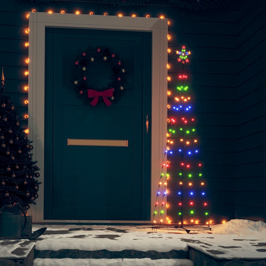 Kegelkerstboom 84 Led's 50X150 Cm Meerkleurig