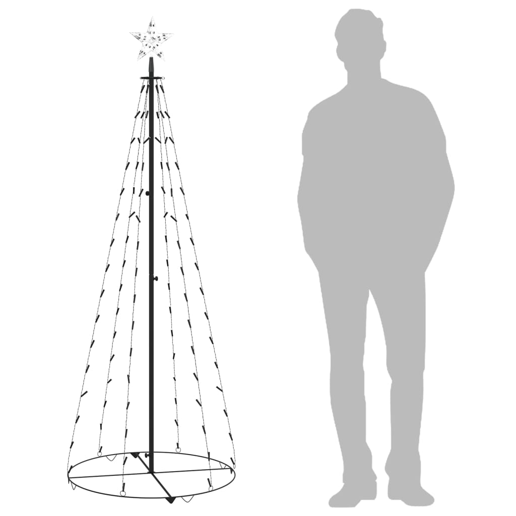 Kegelkerstboom 100 Led's 70X180 Cm Koudwit