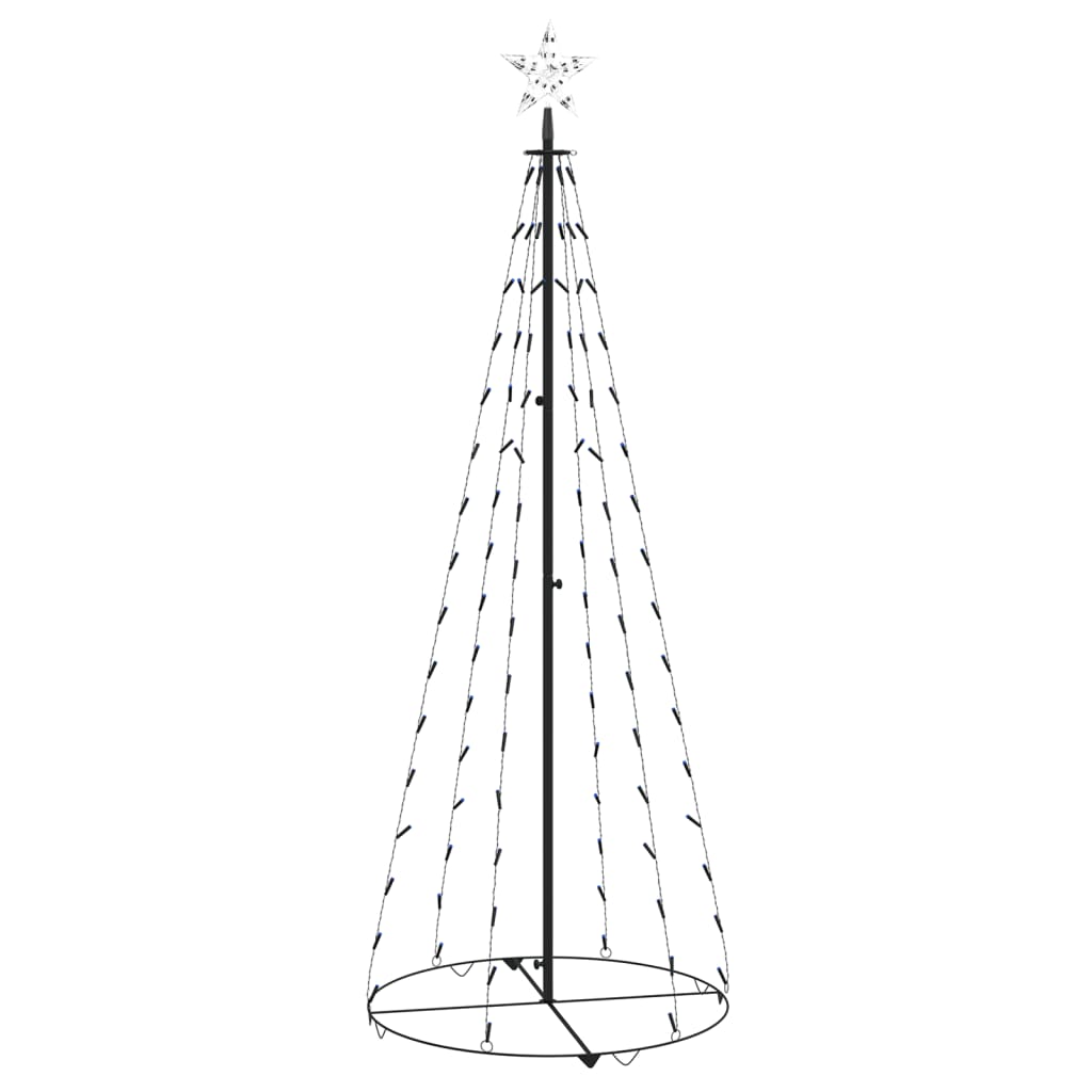 Kegelkerstboom 100 Led's 70X180 Cm Blauw