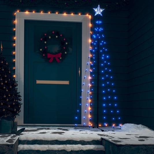 Kegelkerstboom 100 Led's 70X180 Cm Blauw
