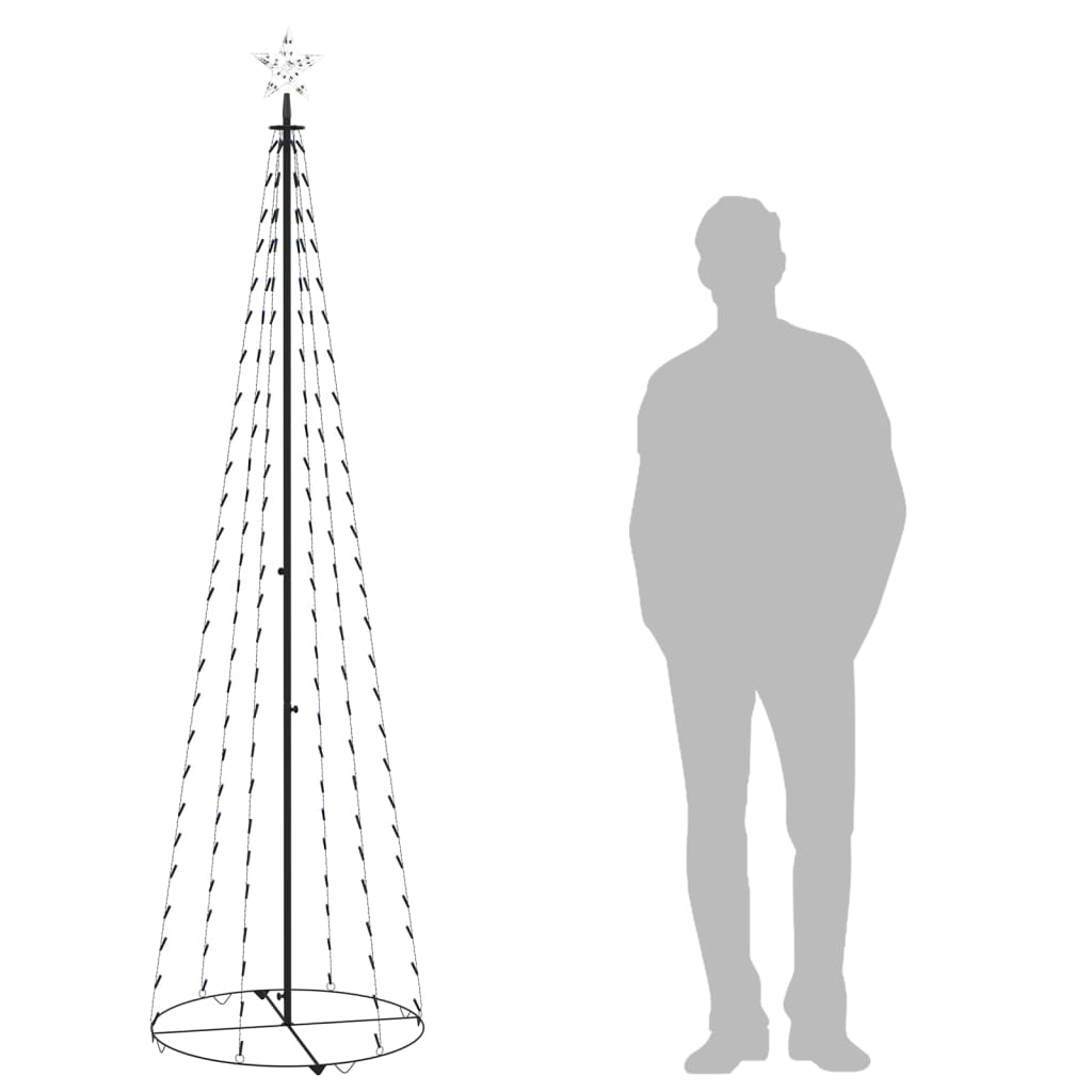 Kegelkerstboom 136 Led's 70X240 Cm Blauw