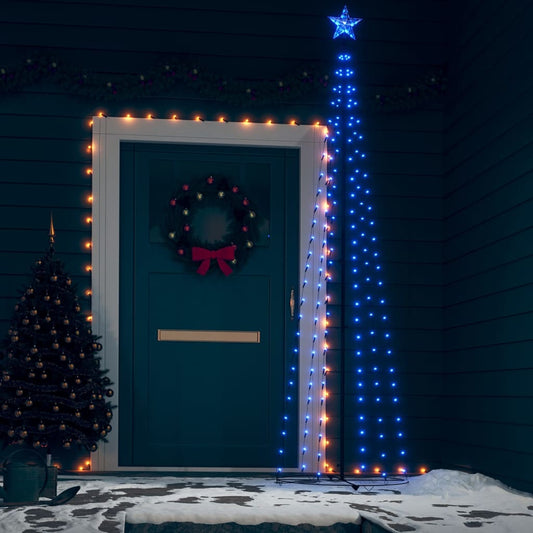 Kegelkerstboom 136 Led's 70X240 Cm Blauw