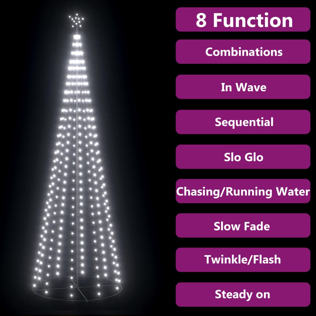Kegelkerstboom 330 Led's Koudwit 100X300 Cm