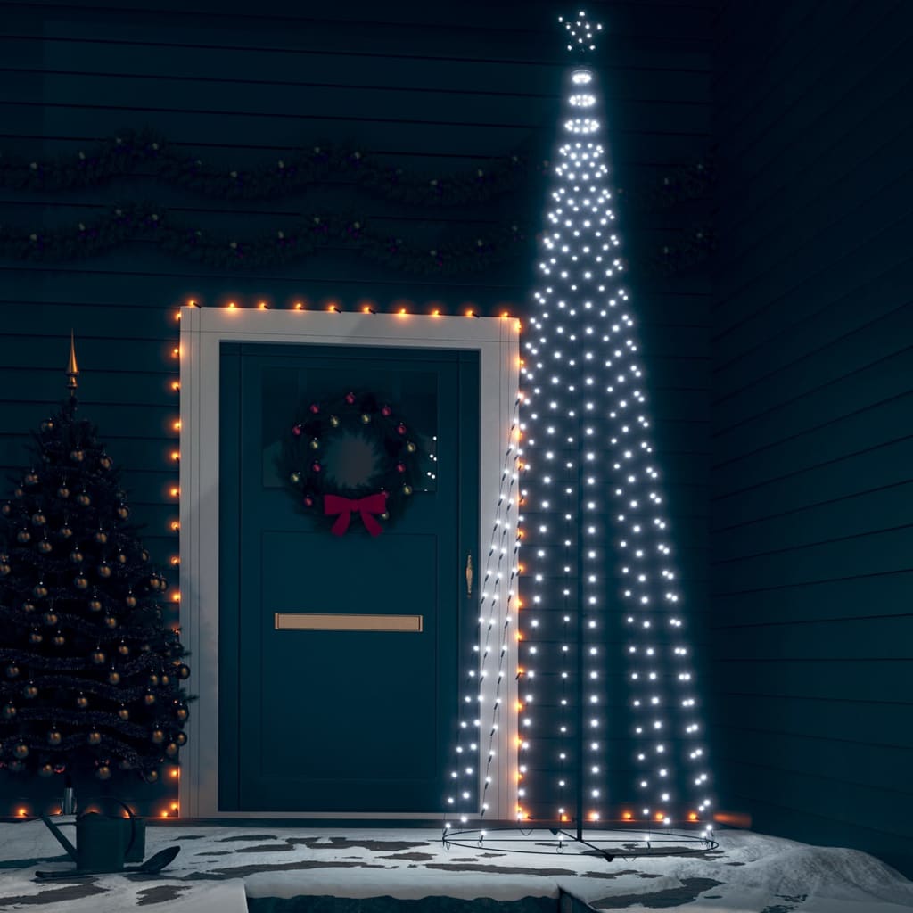Kegelkerstboom 330 Led's Koudwit 100X300 Cm