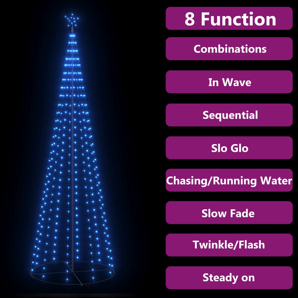 Kegelkerstboom 330 Led's 100X300 Cm Blauw
