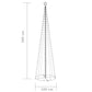 Kegelkerstboom 400 Led's 100X360 Cm Koudwit
