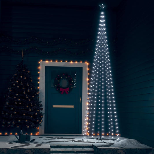 Kegelkerstboom 400 Led's 100X360 Cm Koudwit