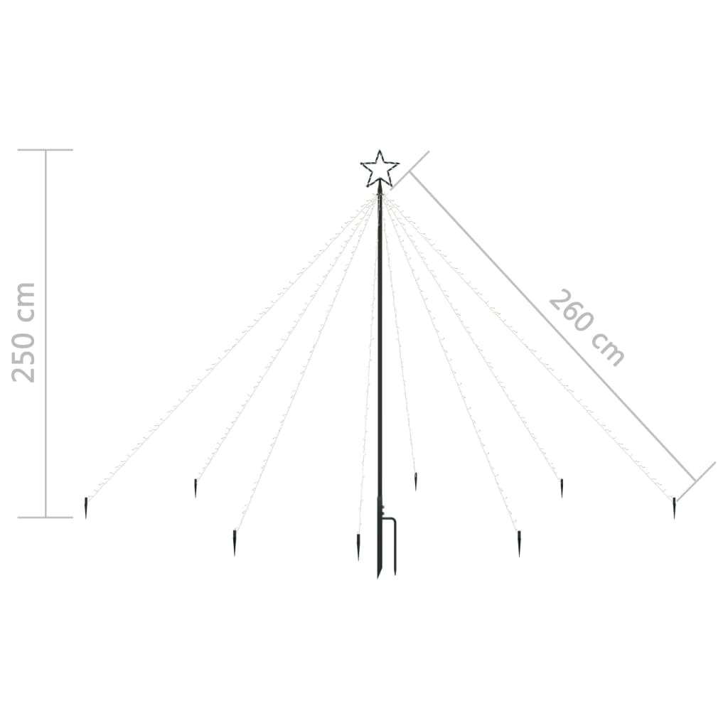 Kerstboomverlichting Waterval Met 400 Led's Binnen Buiten 2,5 M
