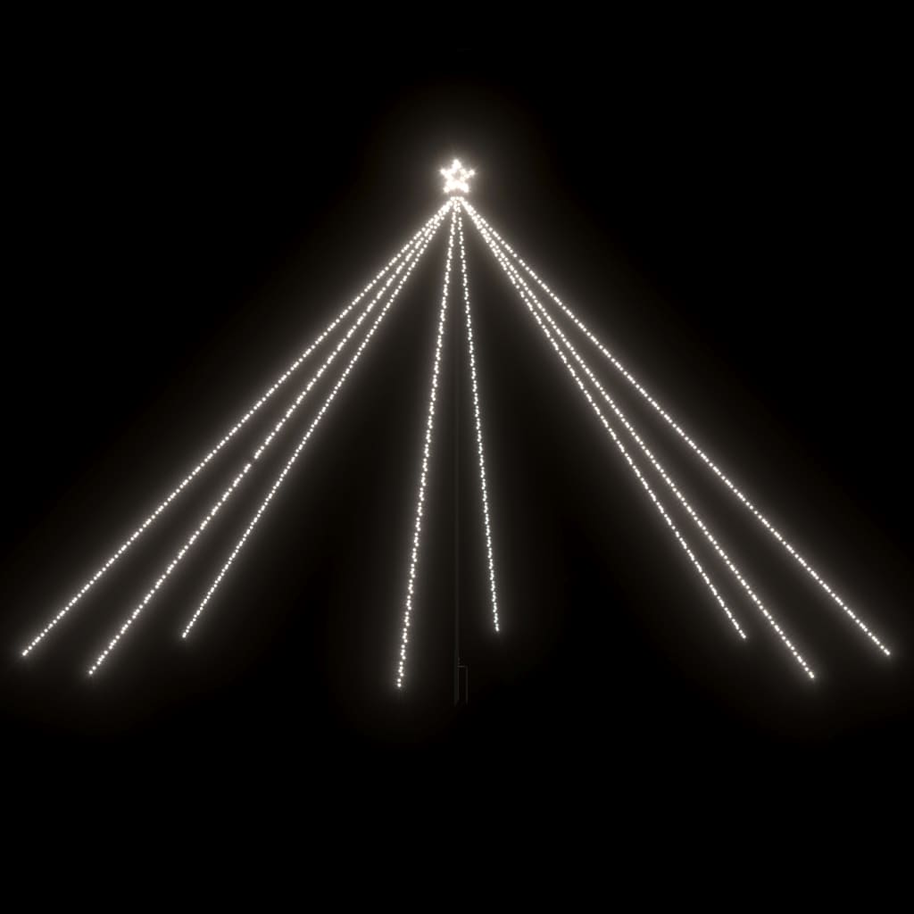 Kerstboomverlichting 800 Led's Binnen/Buiten 5 M Koudwit