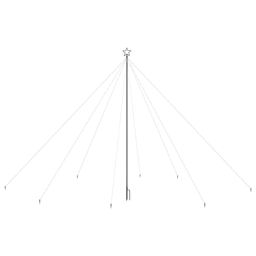 Kerstboomverlichting 800 Led's Binnen/Buiten 5 M Koudwit