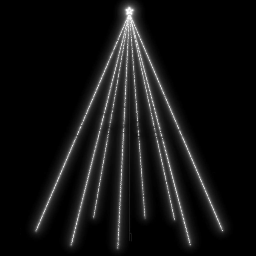 Kerstboomverlichting 1300 Led's Binnen/Buiten 8 M Koudwit