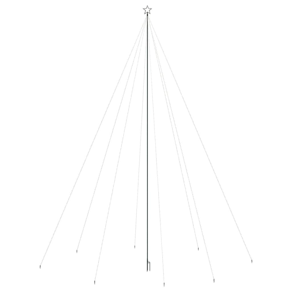 Kerstboomverlichting 1300 Led's Binnen/Buiten 8 M Koudwit