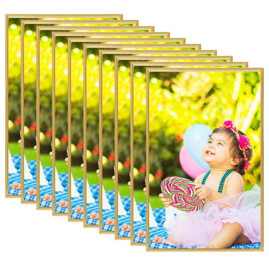Fotolijsten 10 St Voor Wand Of Tafel 13X18 Cm Mdf Goudkleurig