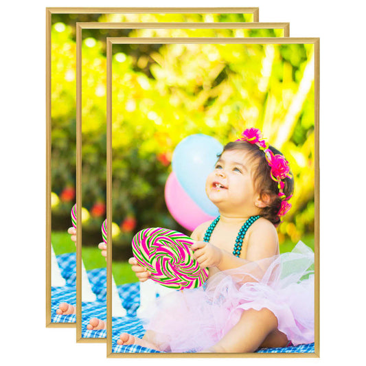 Fotolijsten 3 St Voor Tafel 21X29,7Cm Mdf Goudkleurig