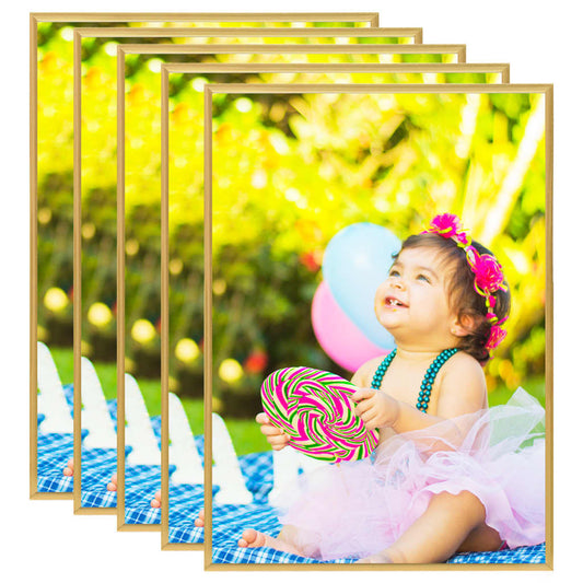 Fotolijsten 5 St Voor Wand Of Tafel 29,7X42 Cm Mdf Goudkleurig