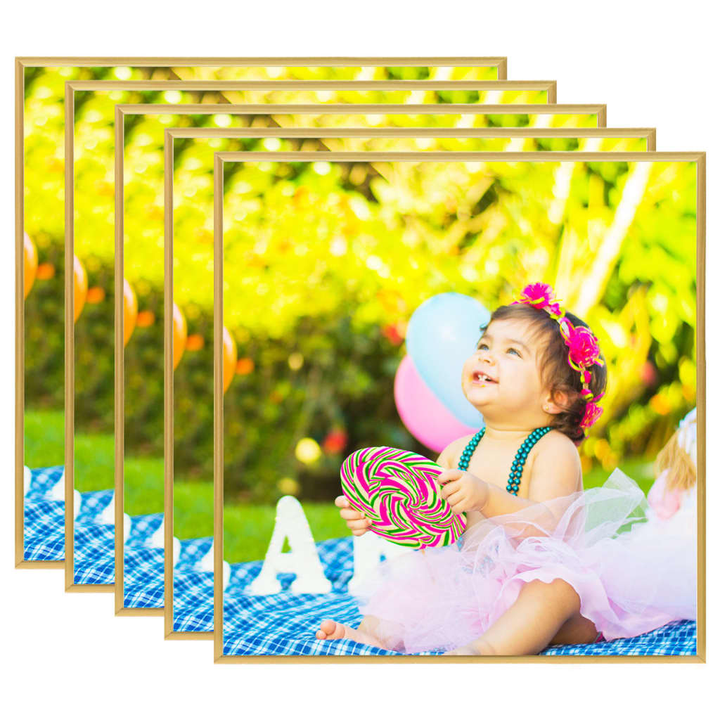 Fotolijsten 5 St Voor Tafel 30X30 Cm Mdf Goudkleurig
