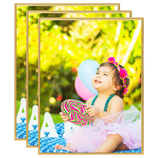 Fotolijsten 3 St Voor Wand 40X50 Cm Mdf Goudkleurig