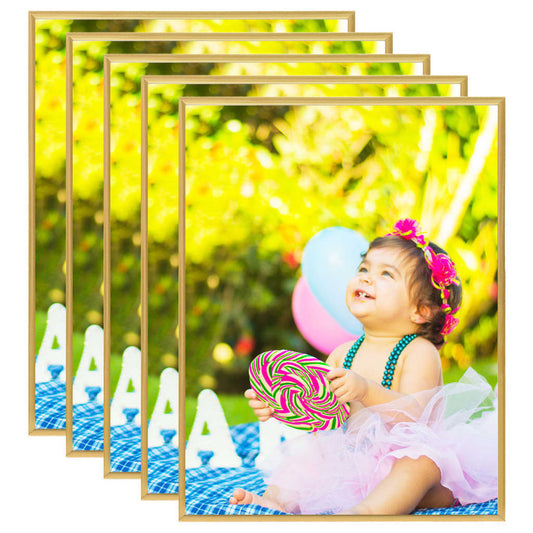 Fotolijsten 5 St Voor Wand 40X50 Cm Mdf Goudkleurig