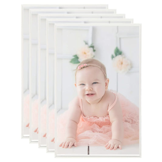Fotolijsten 5 St Voor Tafel 10X15Cm Mdf Zilverkleurig