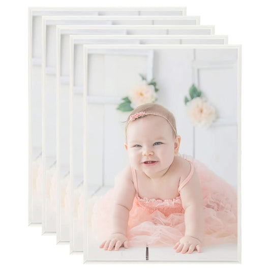 Fotolijsten 5 St Voor Wand Of Tafel 15X21 Cm Mdf Zilverkleurig