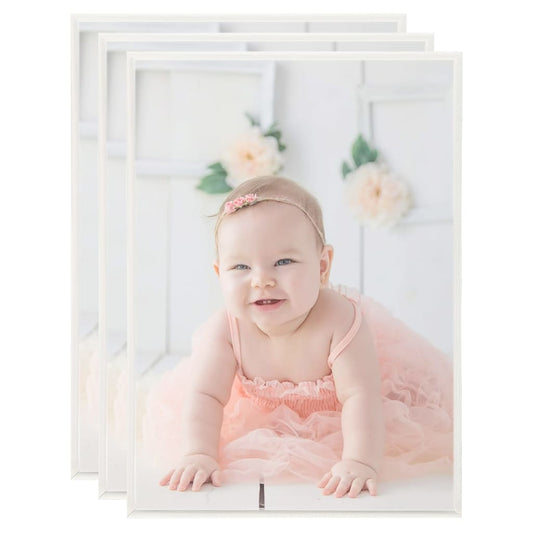 Fotolijsten 3 St Voor Wand Of Tafel 18X24 Cm Mdf Zilverkleurig