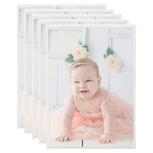 Fotolijsten 5 St Voor Wand Of Tafel 18X24 Cm Mdf Zilverkleurig