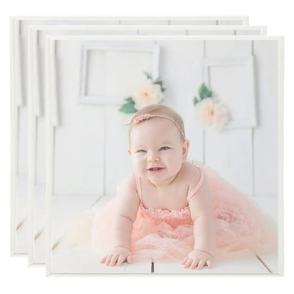 Fotolijsten 3 St Voor Wand Of Tafel 20X20 Cm Mdf Zilverkleurig