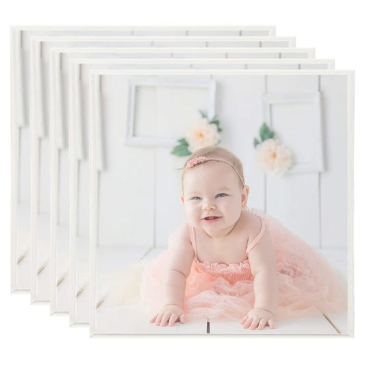 Fotolijsten 5 St Voor Wand Of Tafel 20X20 Cm Mdf Zilverkleurig